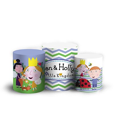 Trio Cilindro -  O Pequeno Reino de Ben e Holly - Sublimado 3D + Elástico