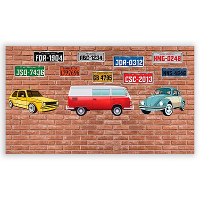 Painel Retangular - Carrinhos - Sublimado 3D