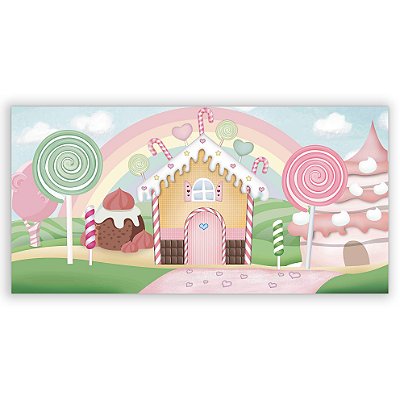Painel Retangular - Casa Doces - Sublimado 3D