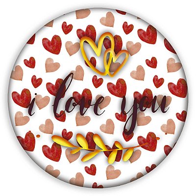 Painel Redondo - I Love You - Sublimado 3D