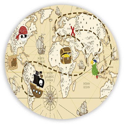 Painel Redondo - Mapa - Sublimado 3D