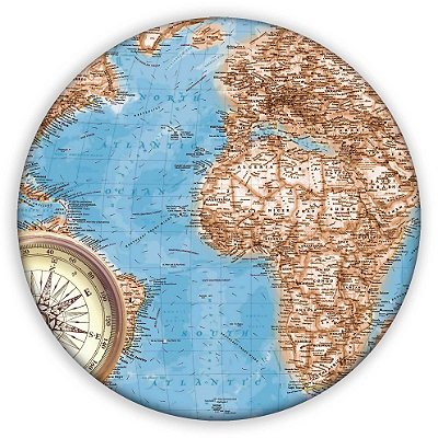 Painel Redondo - Mapa - Sublimado 3D