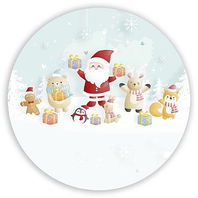 Capa Painel Redondo Sublimado - Natal