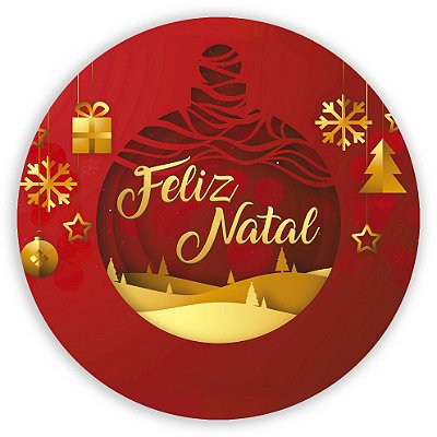 Capa Painel Redondo Sublimado - Natal