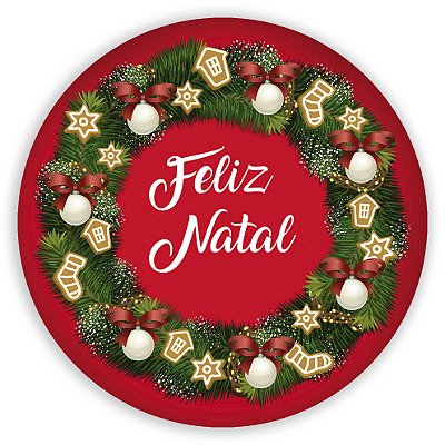 Capa Painel Redondo Sublimado - Natal