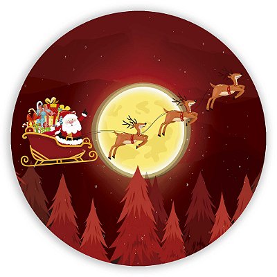 Capa Painel Redondo Sublimado - Natal
