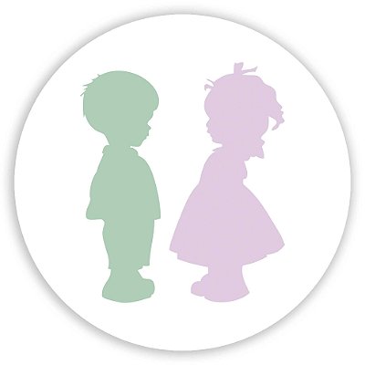 Painel Redondo -  Revelação Silhueta - Sublimado 3D