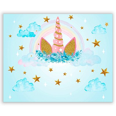 Capa Painel Retangular Sublimado - Unicornio