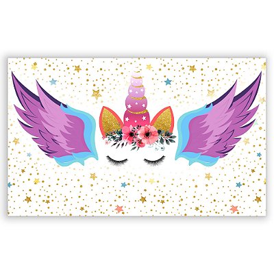 Capa Painel Retangular Sublimado - Unicornio