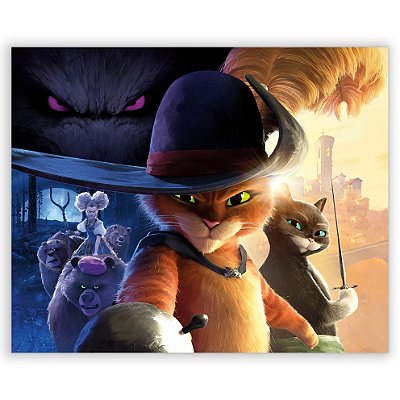 Painel Retangular - Gato de Botas - Sublimado 3D