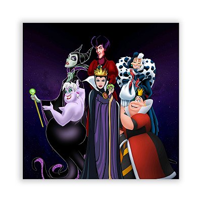 Painel Quadrado - Vilas da Disney - Sublimado 3D