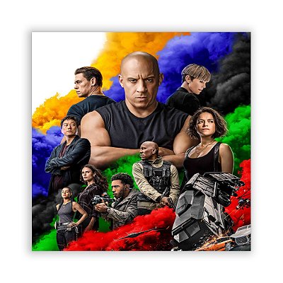 Painel Quadrado - Velozes e Furiosos - Sublimado 3D