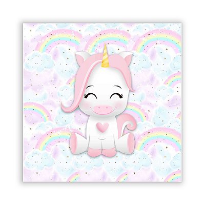 Painel Quadrado - Unicornio - Sublimado 3D