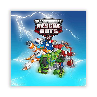 Painel Quadrado - Transformers Rescue Bots - Sublimado 3D