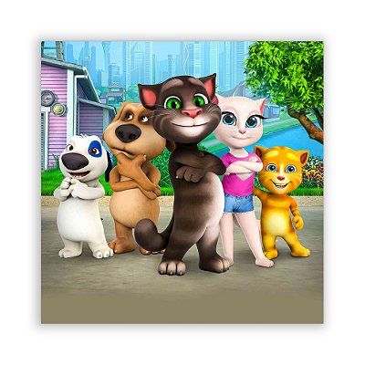 Painel Quadrado - Talking Tom - Sublimado 3D