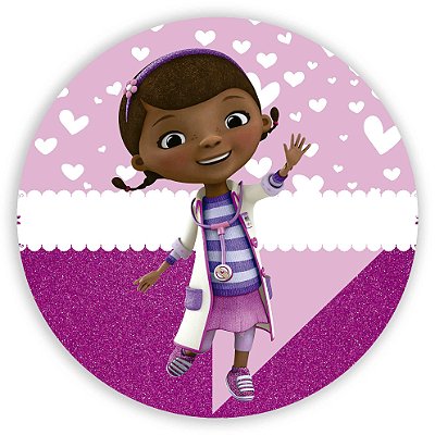 Painel Redondo - Doutora Brinquedos - Sublimado 3D