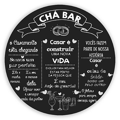 Painel Redondo - Chá Bar - Sublimado 3D