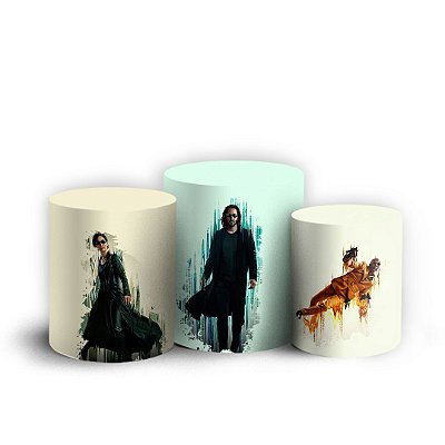 Trio Cilindro - Matrix - Sublimado 3D + Elástico