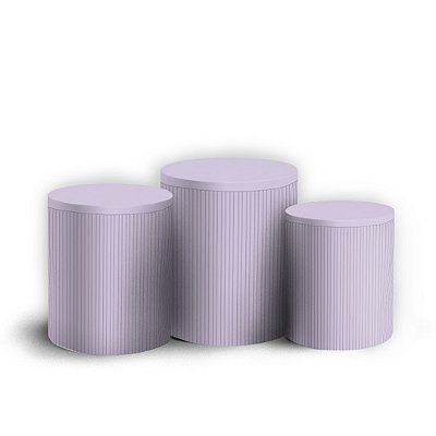 Trio Cilindro - Oh Baby Lilas - Sublimado 3D + Elástico