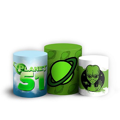 Trio Cilindro - Planeta 51 - Sublimado 3D + Elástico