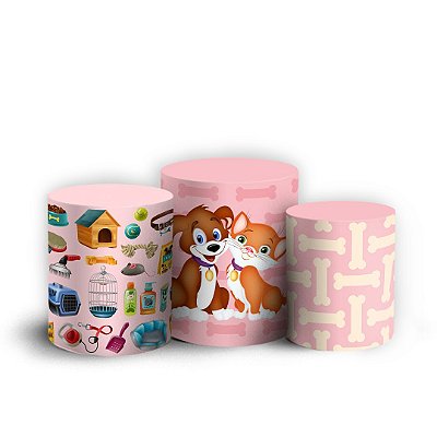 Trio Cilindro - Pet Shop - Sublimado 3D + Elástico