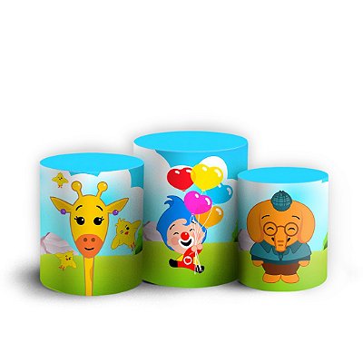 Trio Cilindro - Palhaço Plim Plim - Sublimado 3D + Elástico