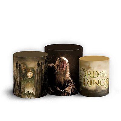 Trio Cilindro - O Senhor dos Anéis - Sublimado 3D + Elástico
