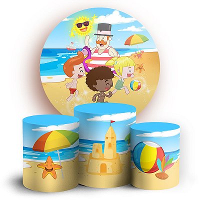 KIT Redondo e Trio - Mundo Bita Praia - Sublimado 3D