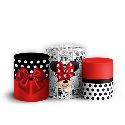 Trio Cilindro - Minnie Quadrinhos - Sublimado 3D + Elástico