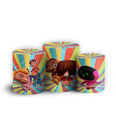 Trio Cilindro - Mini Beat Power Rockers - Sublimado 3D + Elástico