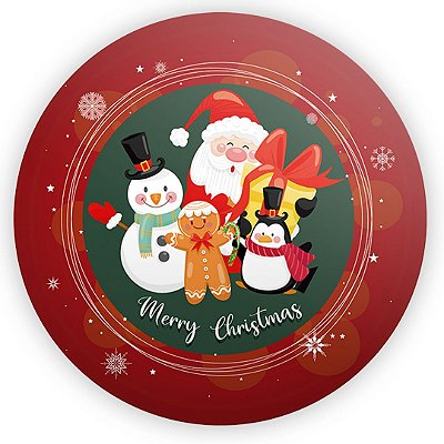 Painel Redondo - Merry Christmas - Sublimado 3D
