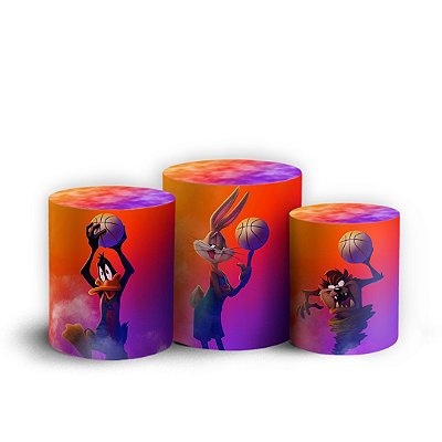 Trio Cilindro - Space Jam - Sublimado 3D + Elástico