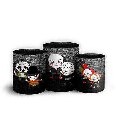 Trio Cilindro - Terror - Sublimado 3D + Elástico