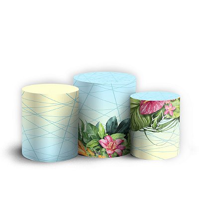 Trio Cilindro - Tropical - Sublimado 3D + Elástico
