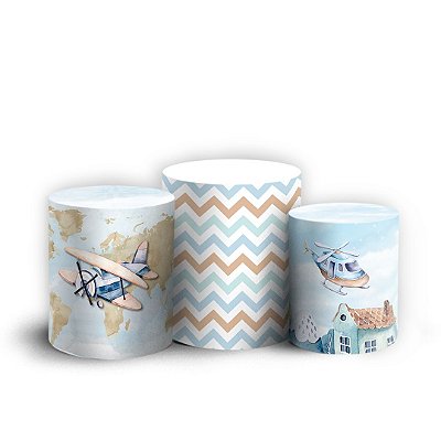 Trio Cilindro - Aviador - Sublimado 3D + Elástico