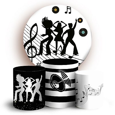 KIT Redondo e Trio - Balada Discoteca Anos 80 - Sublimado 3D