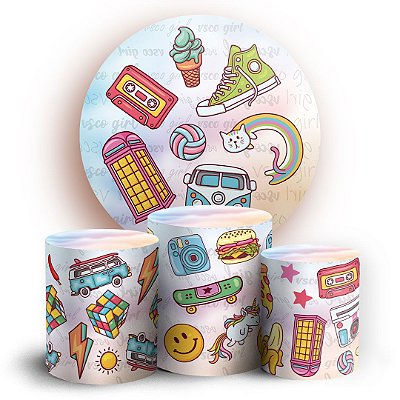 KIT Redondo e Trio - Vsco Girl - Sublimado 3D