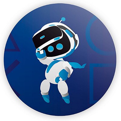 Painel Redondo - Astro Bot - Sublimado 3D