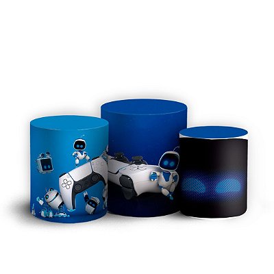 Trio Cilindro - Astro Bot - Sublimado 3D + Elástico