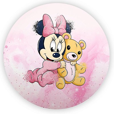 Painel Redondo - MInnie Baby - Sublimado 3D