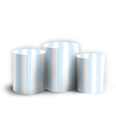 Trio Cilindro - Listras - Sublimado 3D + Elástico