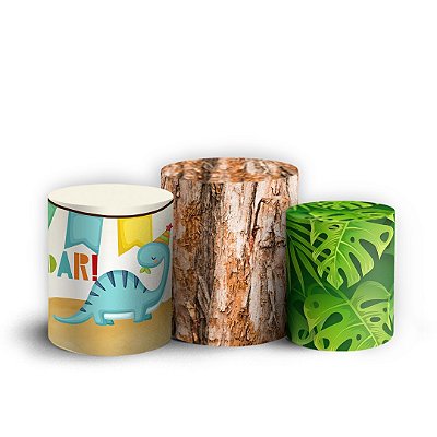 Trio Cilindro - Dino Baby - Sublimado 3D + Elástico