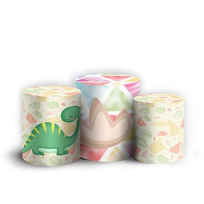 Trio Cilindro - Dino Baby - Sublimado 3D + Elástico