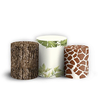 Trio Cilindro - Safari - Sublimado 3D + Elástico