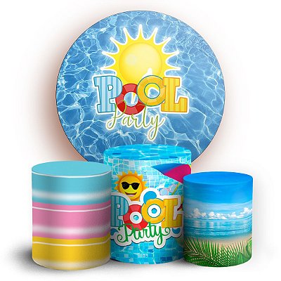 KIT Redondo e Trio - Pool Party - Sublimado 3D