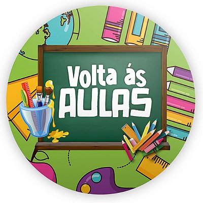 Painel Redondo - Volta as Aulas - Sublimado 3D