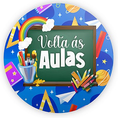 Painel Redondo - Volta as Aulas - Sublimado 3D