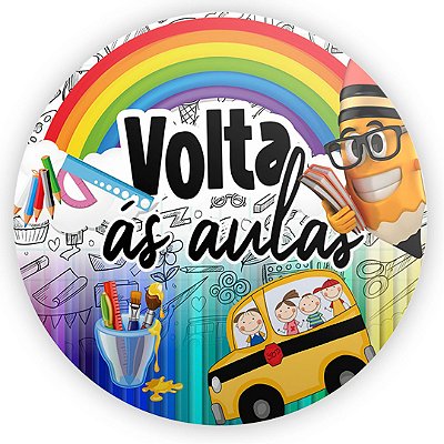 Painel Redondo - Volta as Aulas - Sublimado 3D