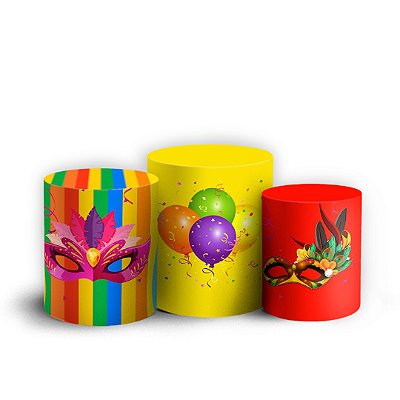 Trio Cilindro - Carnaval - Sublimado 3D + Elástico