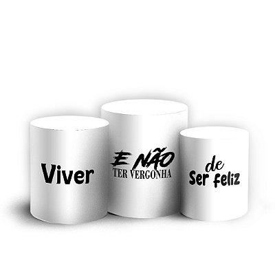 Trio Cilindro - Um Brinde a Vida - Sublimado 3D + Elástico